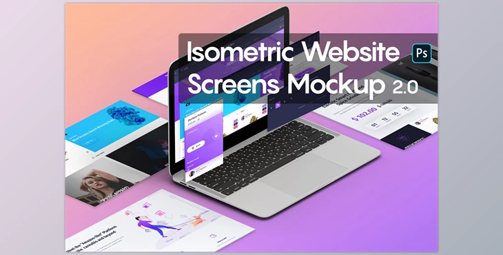 Download Download Creativemarket Isometric Website Screens Mockup 2 0 5301223